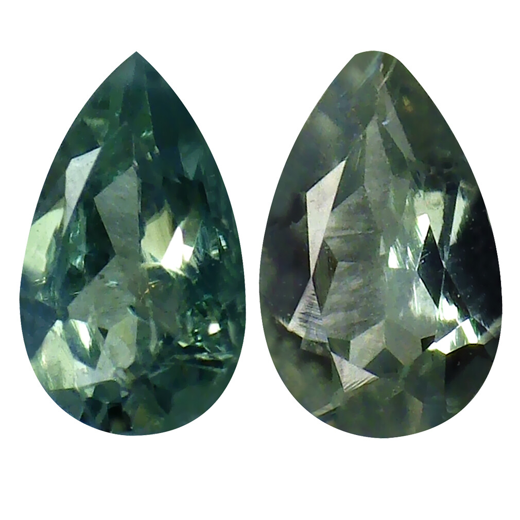0.36 ct (2pcs) Eye-opening MATCHING PAIR Pear Shape (5 x 3 mm) Alexandrite