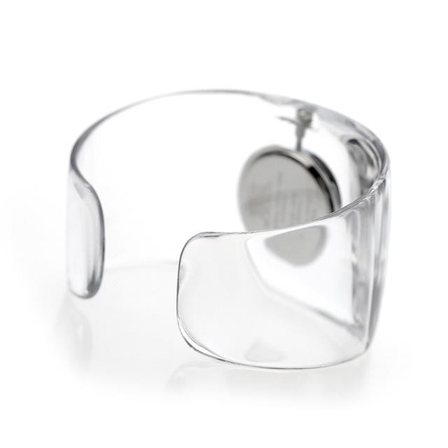 Issey Miyake O-Bold NYAS001 Clear Bangle Wrist Watch Unisex Transparent New Box