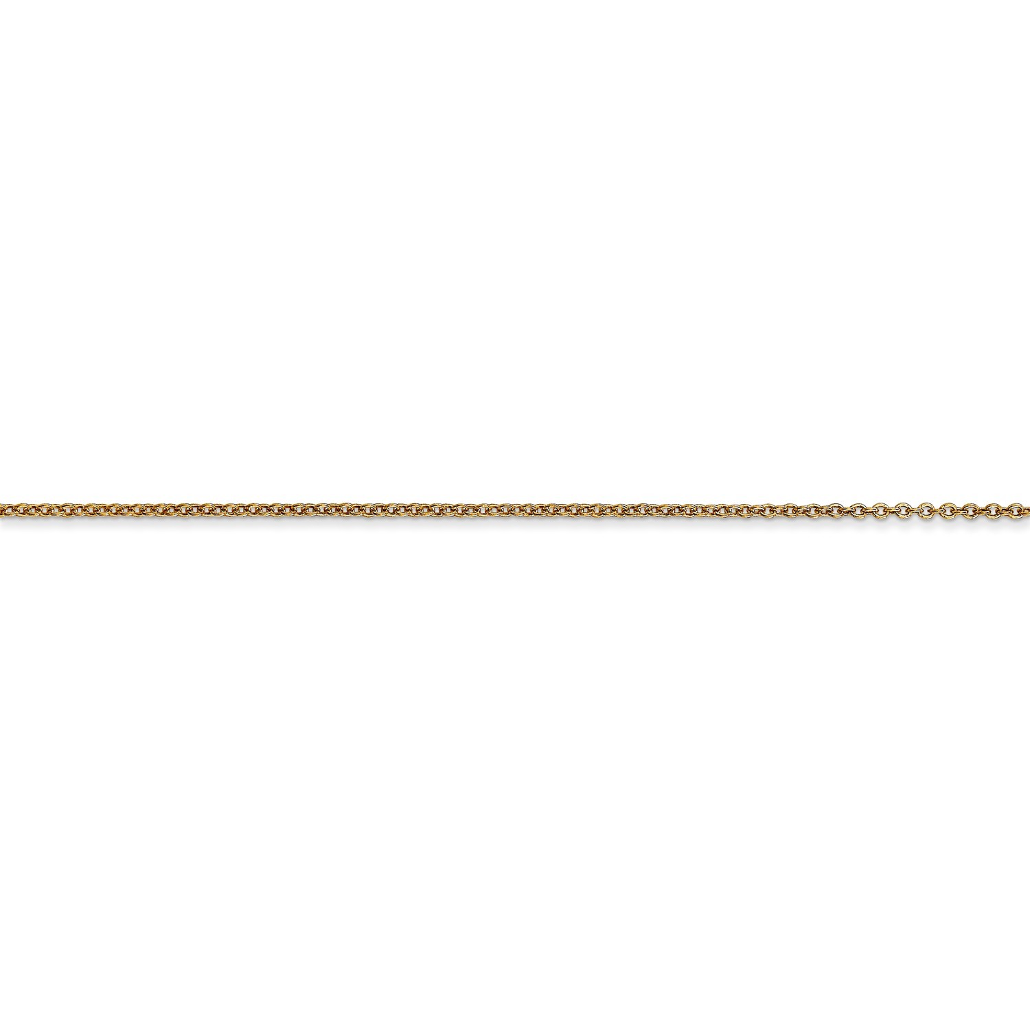 14k Yellow Gold 0.90mm Solid Cable Pendant Chain w/ Lobster Clasp 14″ – 24″