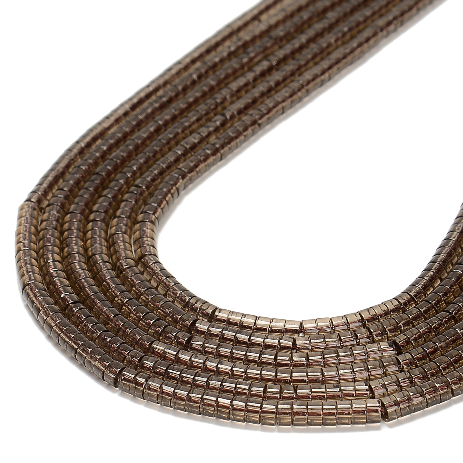 Natural Ice Obsidian Heishi Disc Beads Size 2x4mm 15.5” Strand