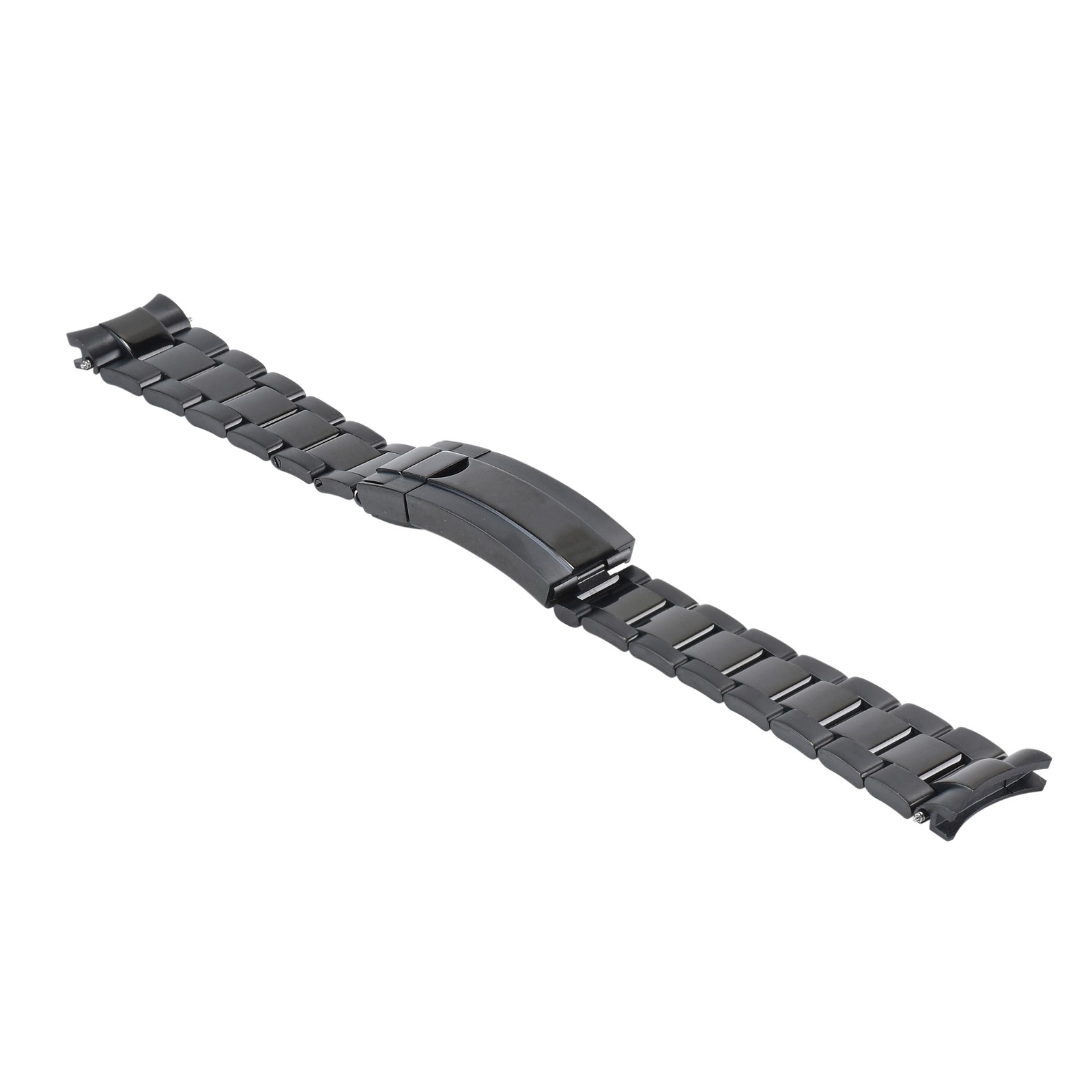 20MM OYSTER BAND SOLID FOR ROLEX SUBMARINER GMT SHINY/MATTE F/LOCK CLASP BLACK