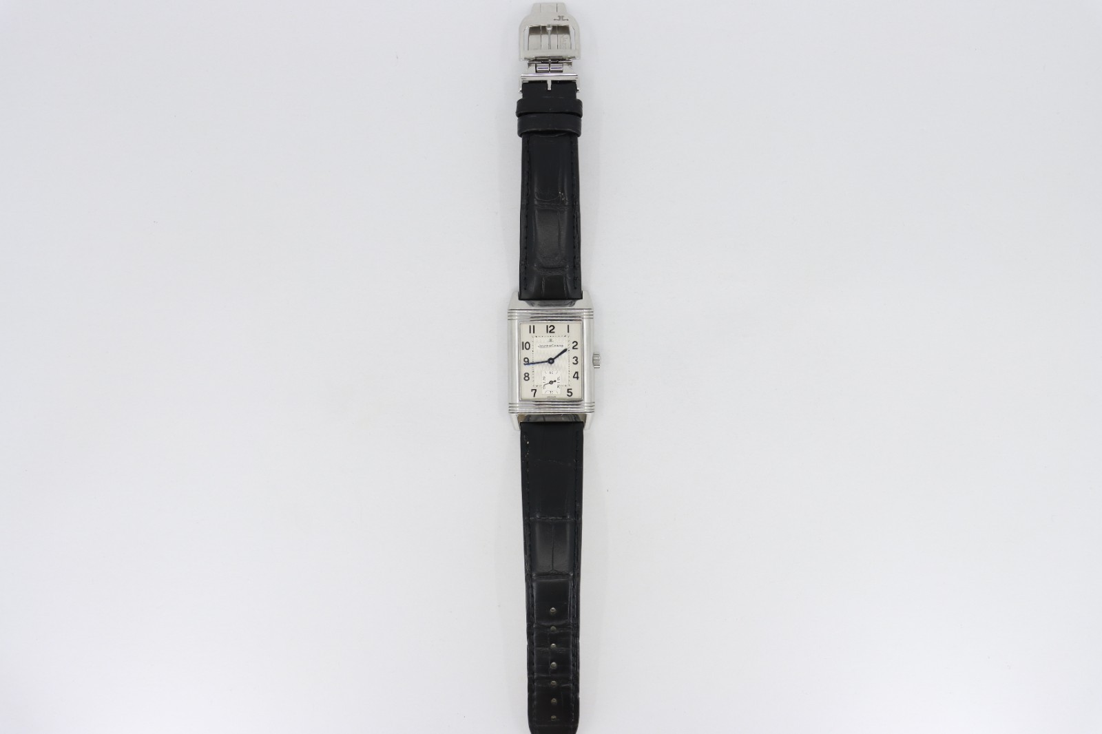 Jaeger-LeCoultre Reverso Grande Taille 270.8.62 Silver Dial Leather Strap 26mm