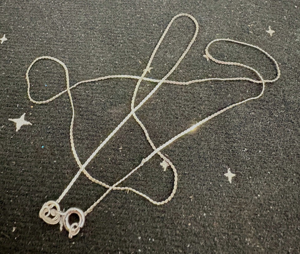 Vintage CW Sterling Silver Necklace 17″ 1.1 Gram 925