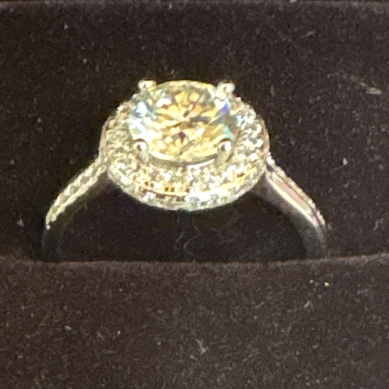 Sz 10 2.0ctw GRA Certified D Color Round Moissanite Halo CR7222