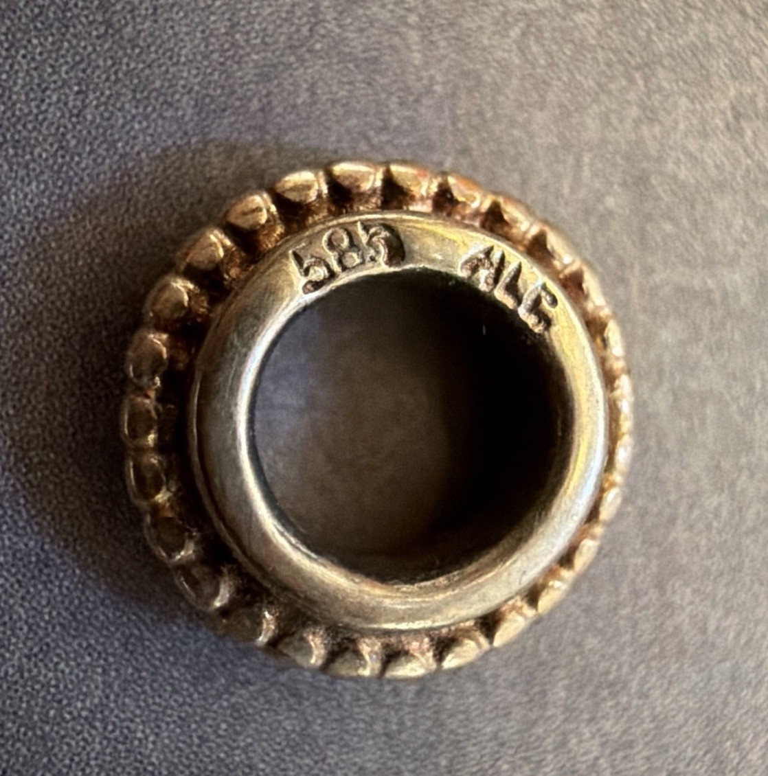 Pandora ALE Sun Spacer Charm 14k Gold Marked 585 Retired Bead