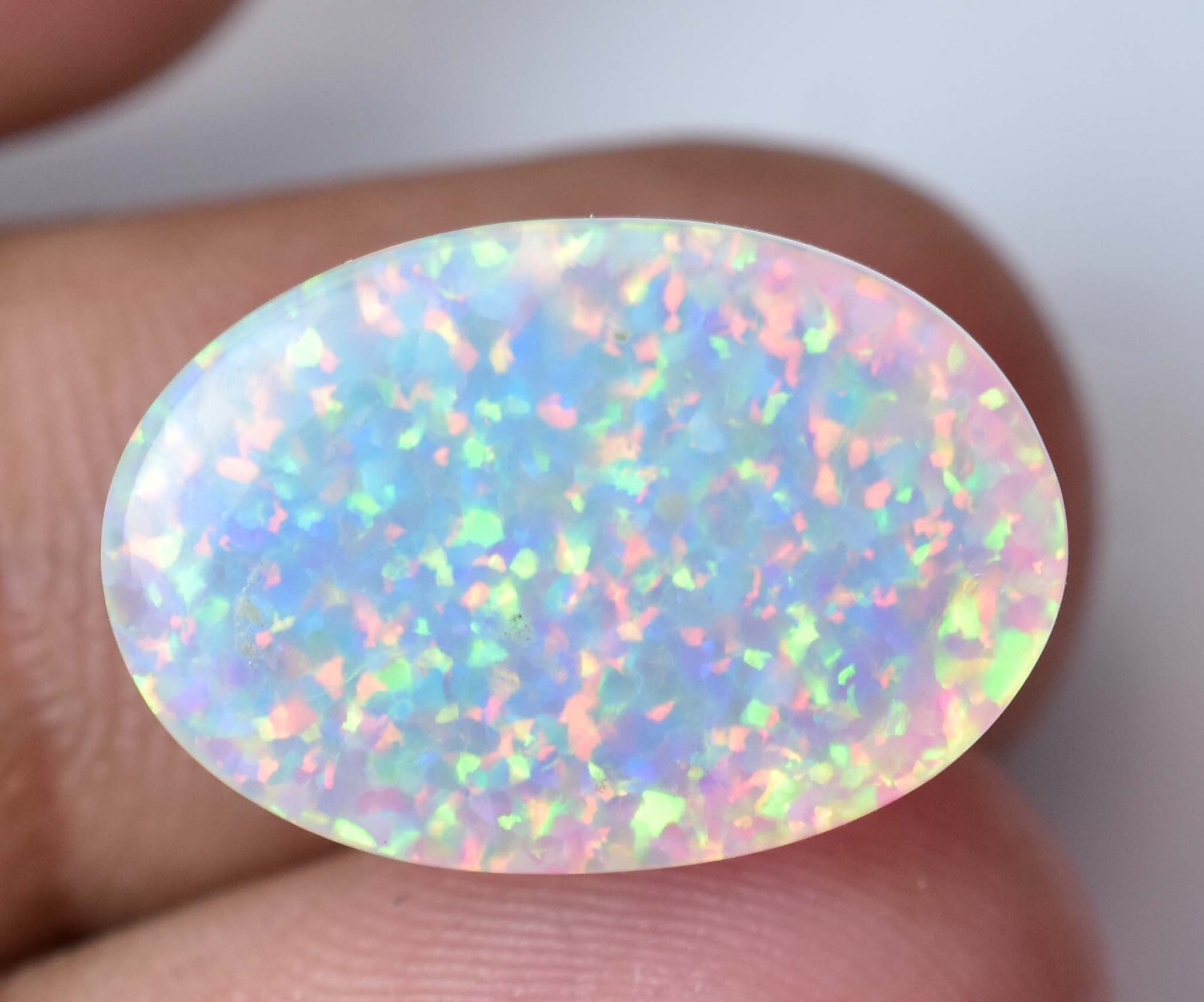 11.70 Ct Natural Ethiopian Fire Opal Certified Play of Color Untreated Gemstone