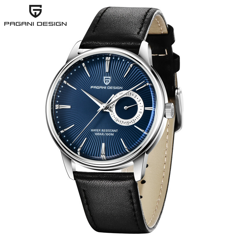 PAGANI DESIGN Men’s Quartz Watches Top Brand Leather Band Waterproof Watch Gift