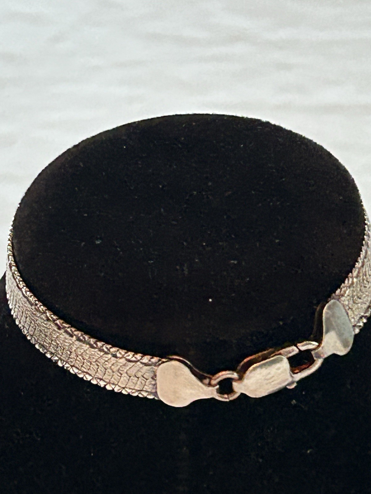 Milor Italy 925 Sterling Silver Wide Mesh Herringbone Bracelet 7” Signed Italy