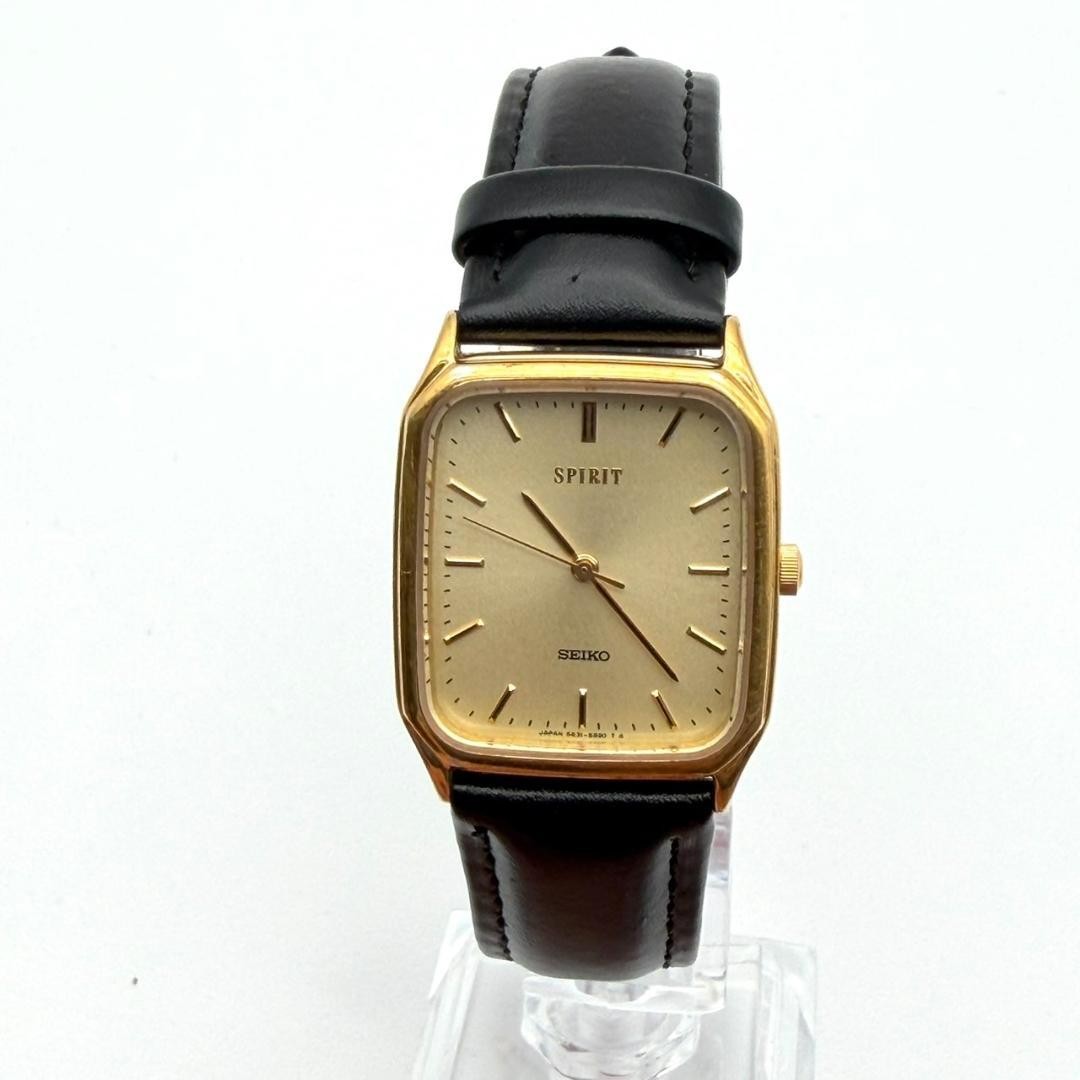 Vintage Seiko SPIRIT Square Gold Watch, New Battery, Men’s, Working Conditio