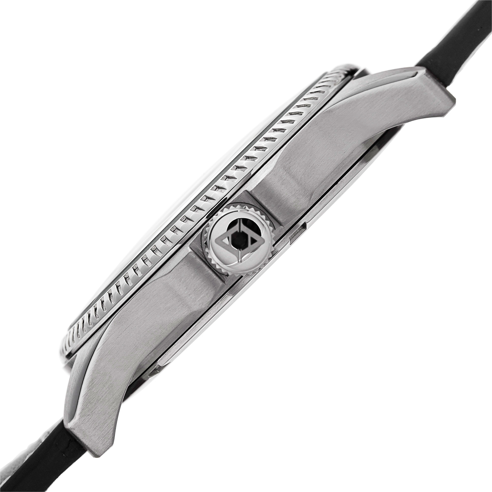 New Men’s Akribos XXIV AK833OR Easy-to-Read Quartz Date Black Leather Watch
