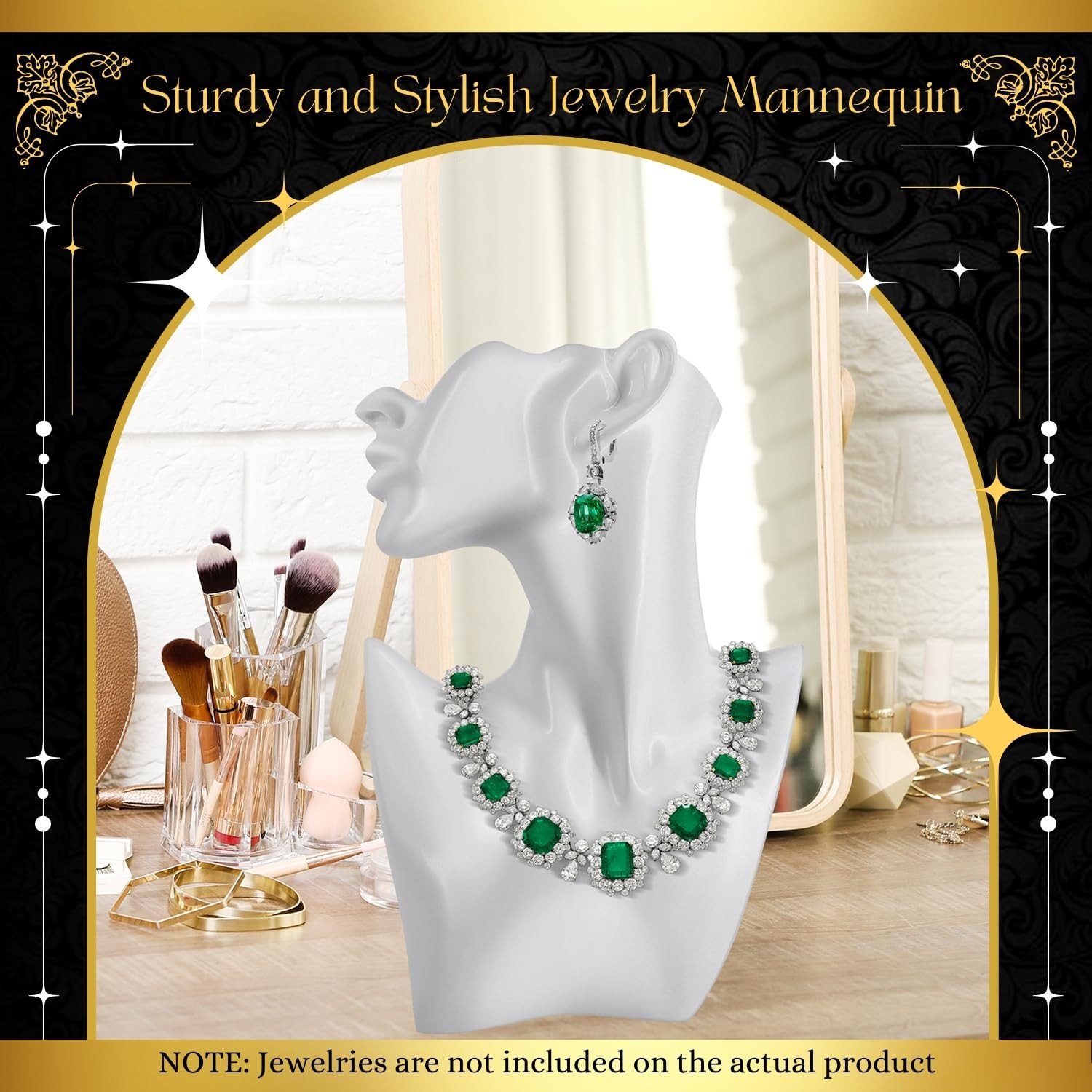 Jewelry Bust Display Stand – White Resin Mannequin Earring Stand for Selling …