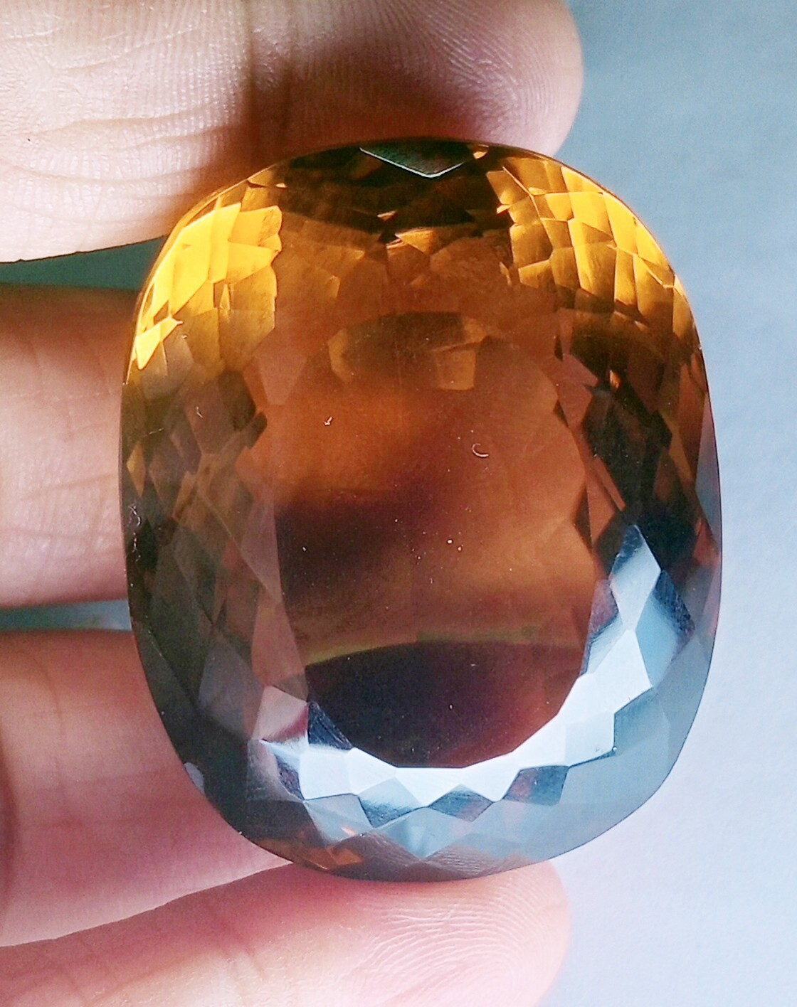 Natural Imperial Topaz Cushion Cut 218-220 Ct EGL Certified Loose Gemstone KH207