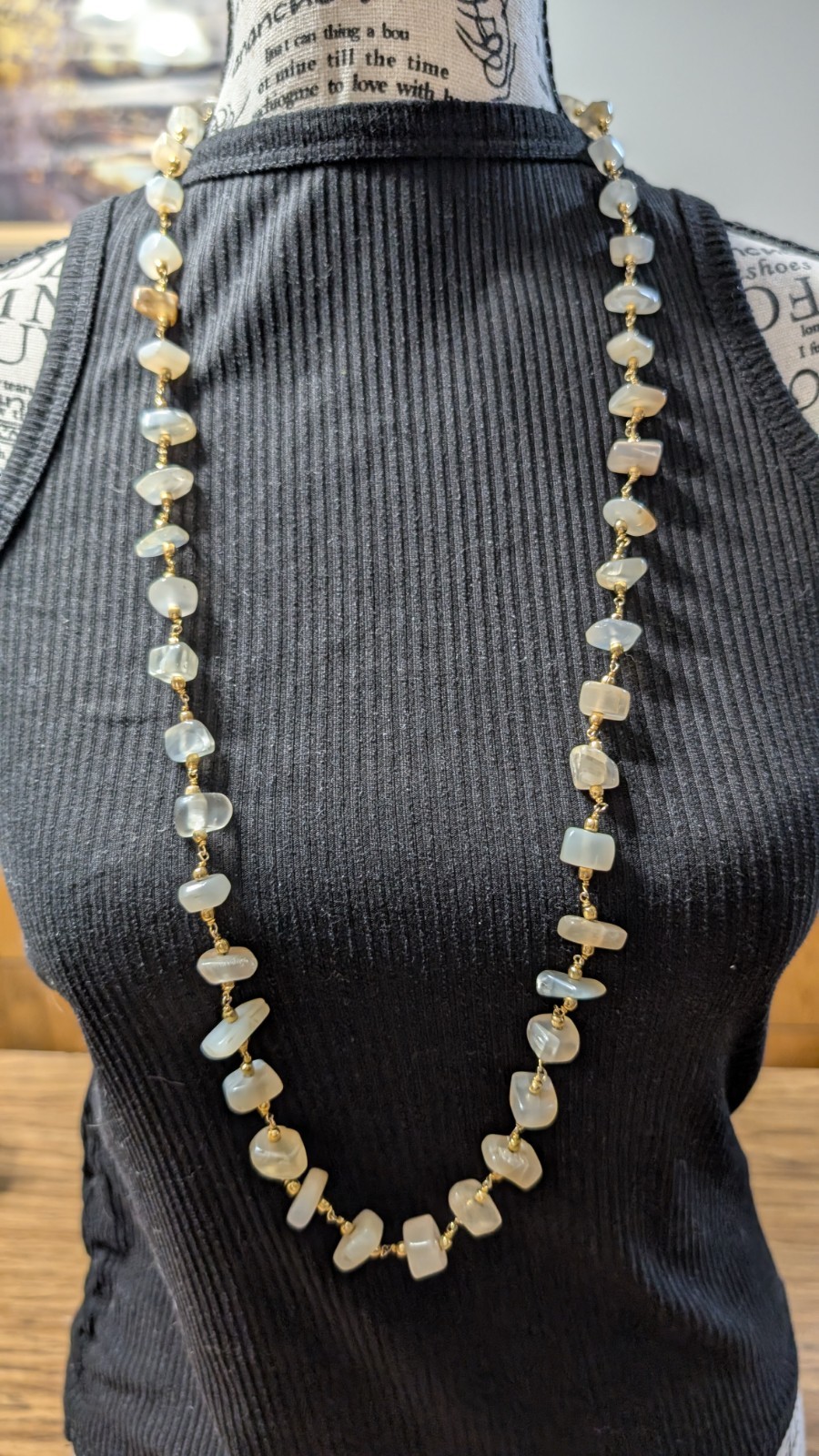Women’s Stylish Artisan Boho Mixed Beaded Long Necklace 💛💚🤍🤎