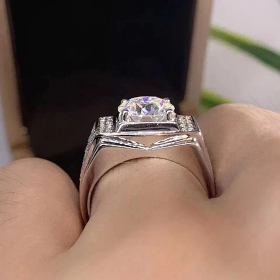 2.50 Ct Natural Sapphire Diamond Engagement Awesome Ring 14K Solid White Gold FN