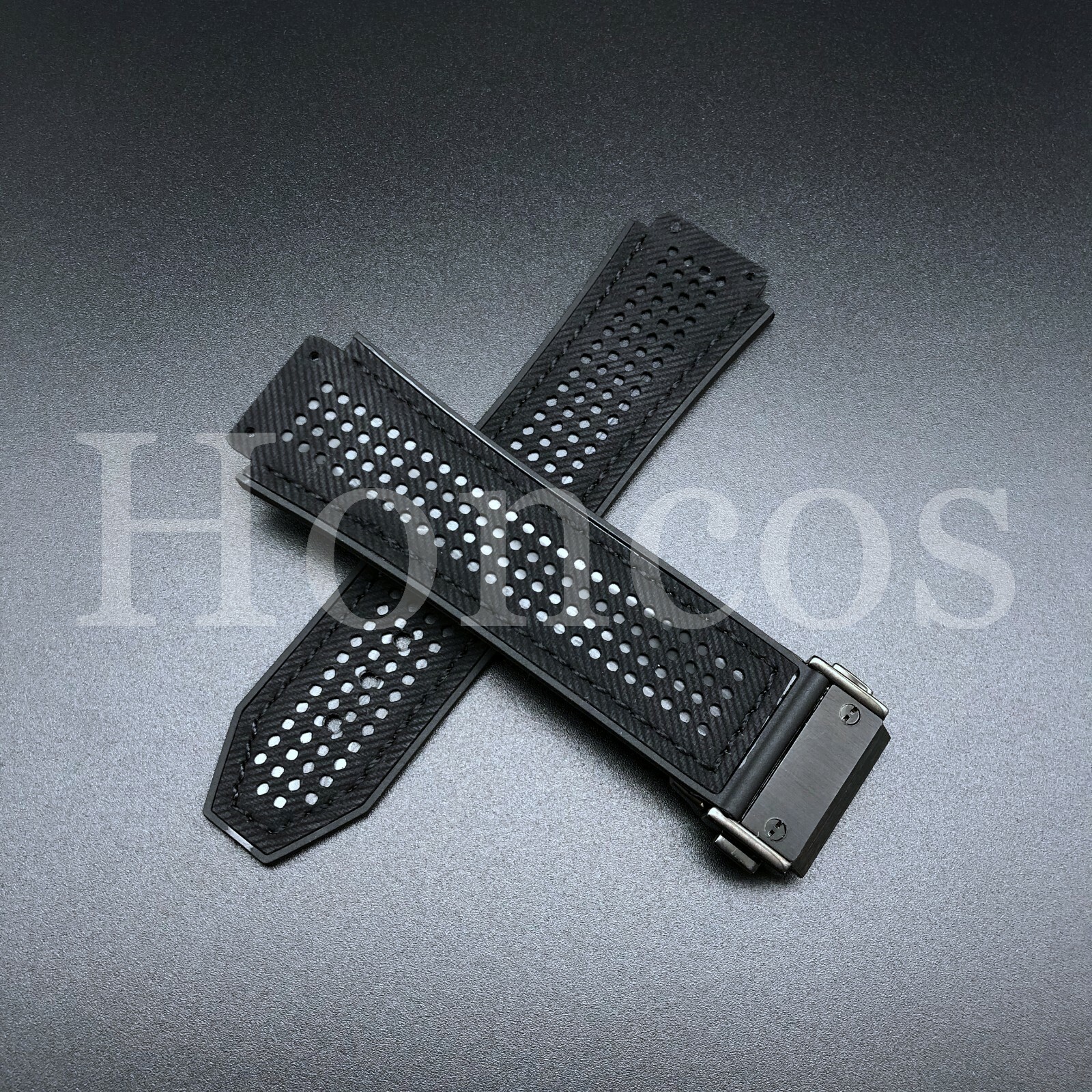 26×19 MM Rubber Calfskin Gummy Nubuck Leather Strap Band Fits For Big Bang