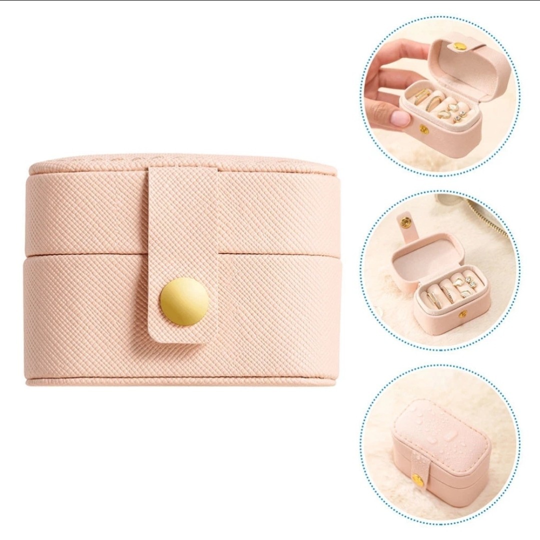 6.6x4x4.7cm Travel Ring Box, Portable. 3 Sterling Silver Rings Included (J2)
