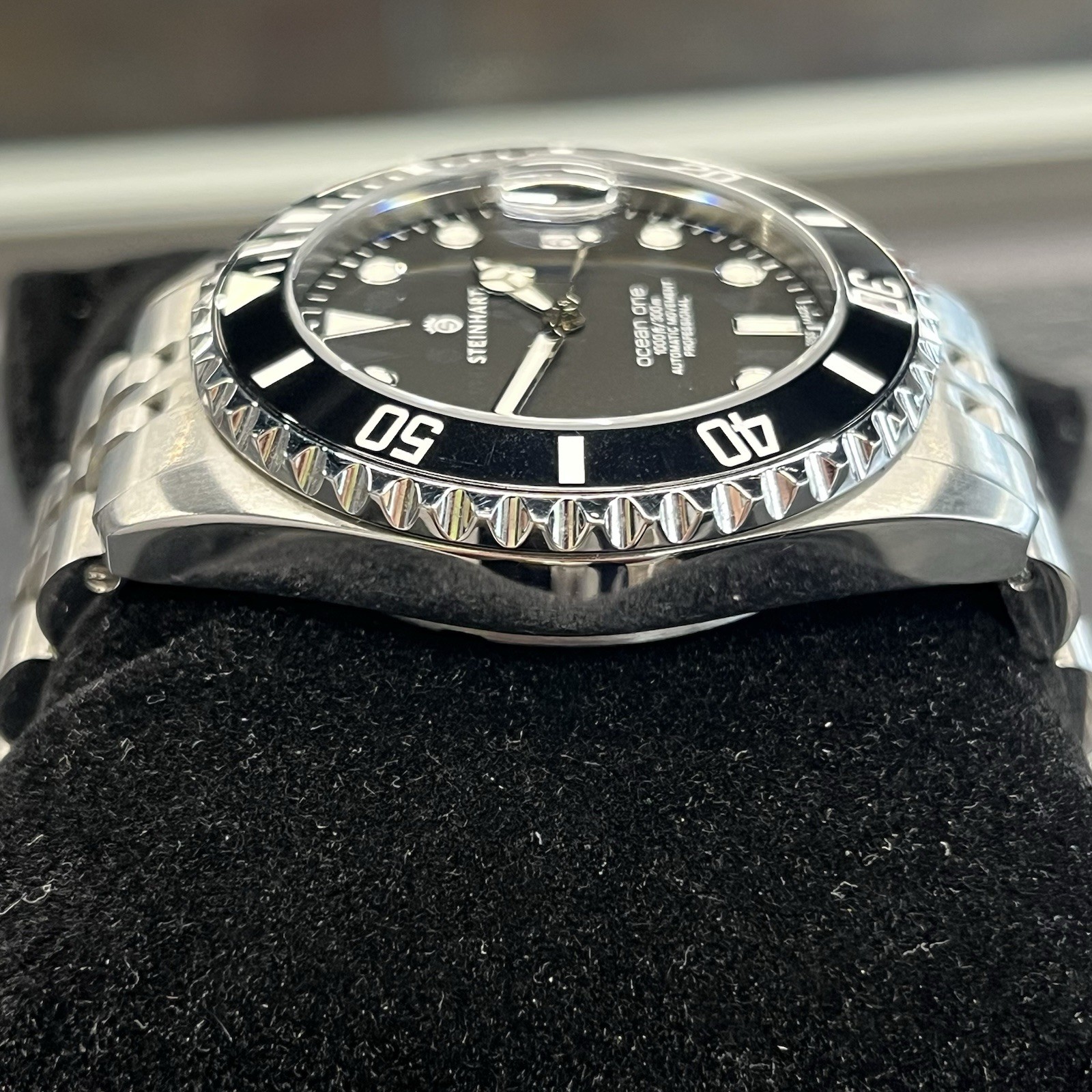 Steinhart Ocean One 39 Black Swiss Automatic Diver Watch