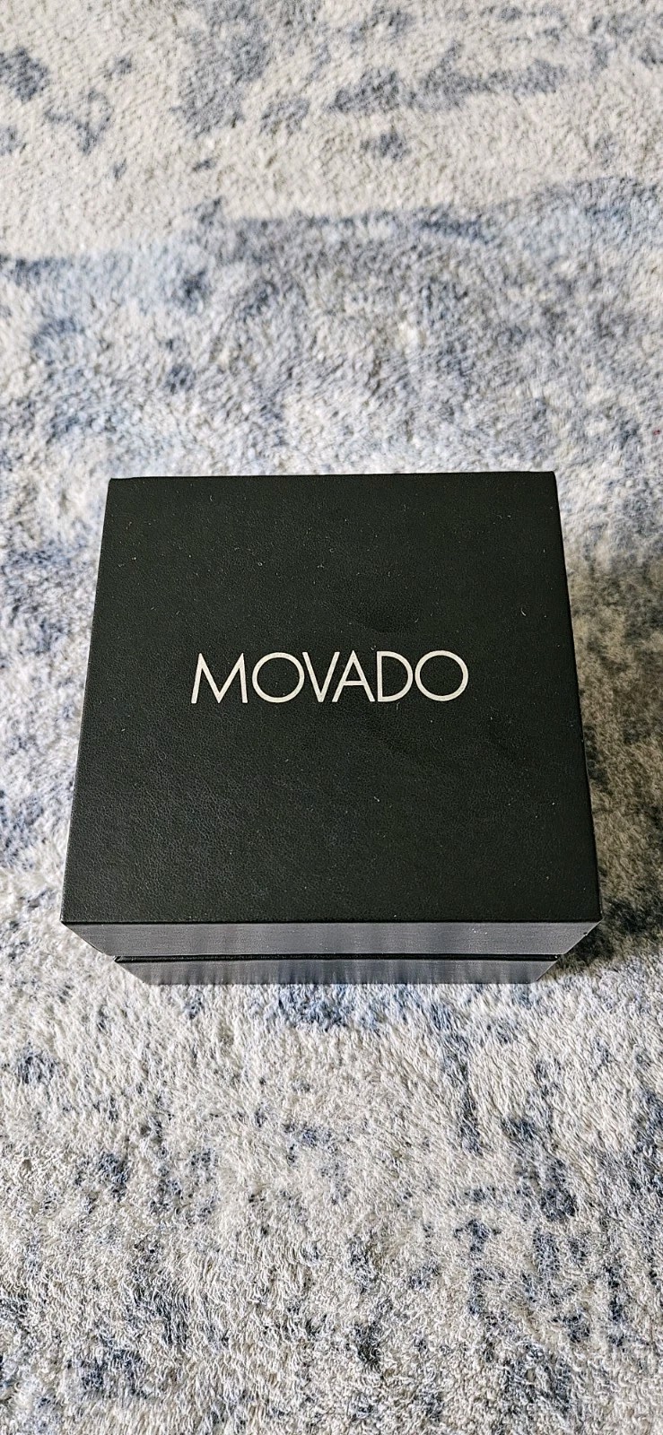 MOVADO EMPTY BOX black, minimalist, luxury, wristwatch box, display case