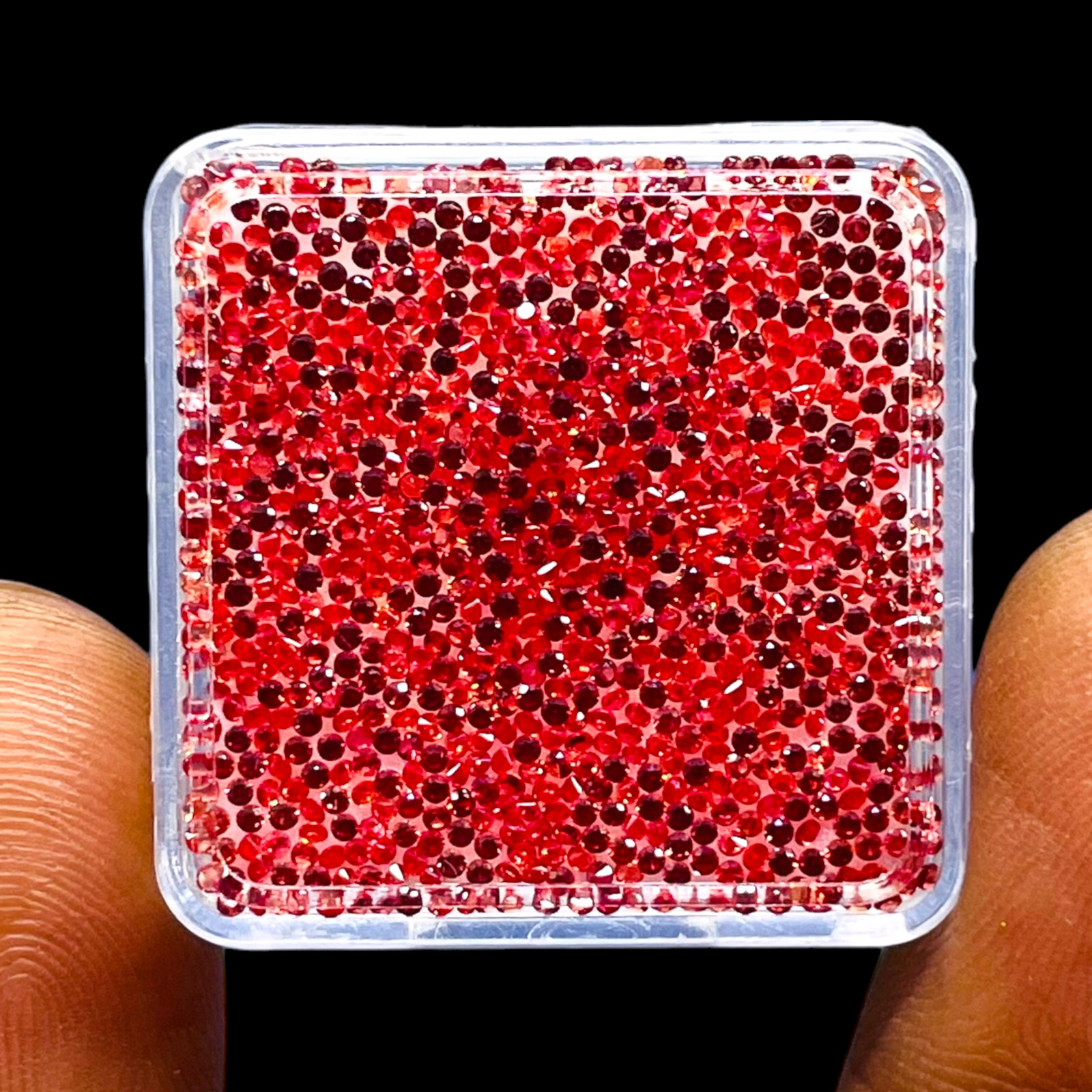 VVS 50 Pcs Natural Red Sapphire 1mm Round Diamond Cut Loose Gemstones Lot