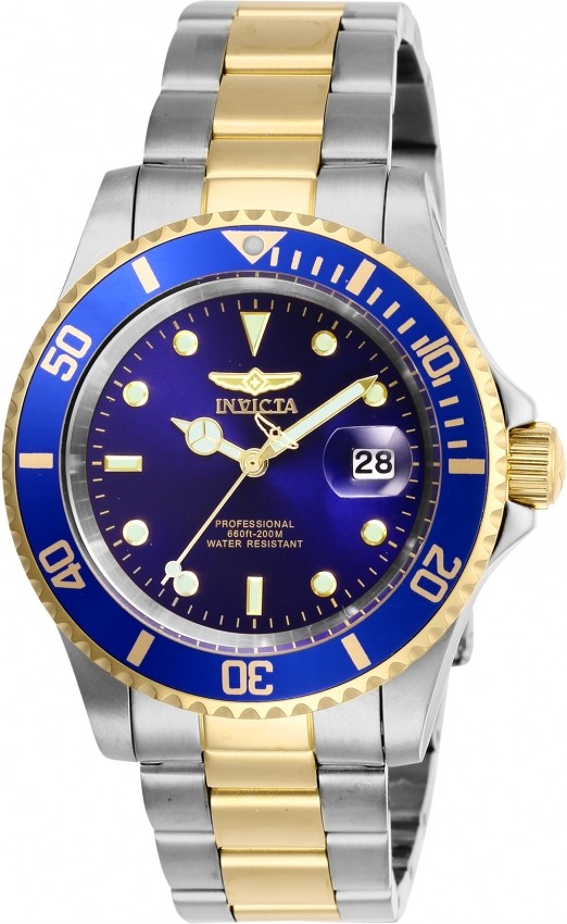New Invicta Pro Diver Men’s Watch 40mm, Steel, Gold (26972)