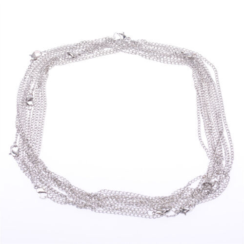 Wholesale 10 Pieces/Lot Silver Plated Making DIY Hard Link Chain Necklace 22”
