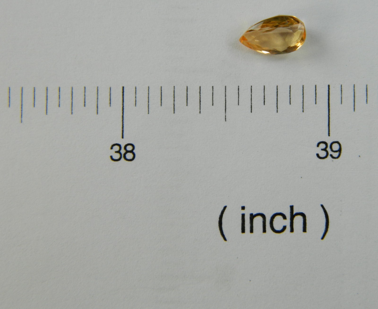 Imperial Topaz 1.13 Ct Clarity IF Pear Cut Natural Golden Brazil I072