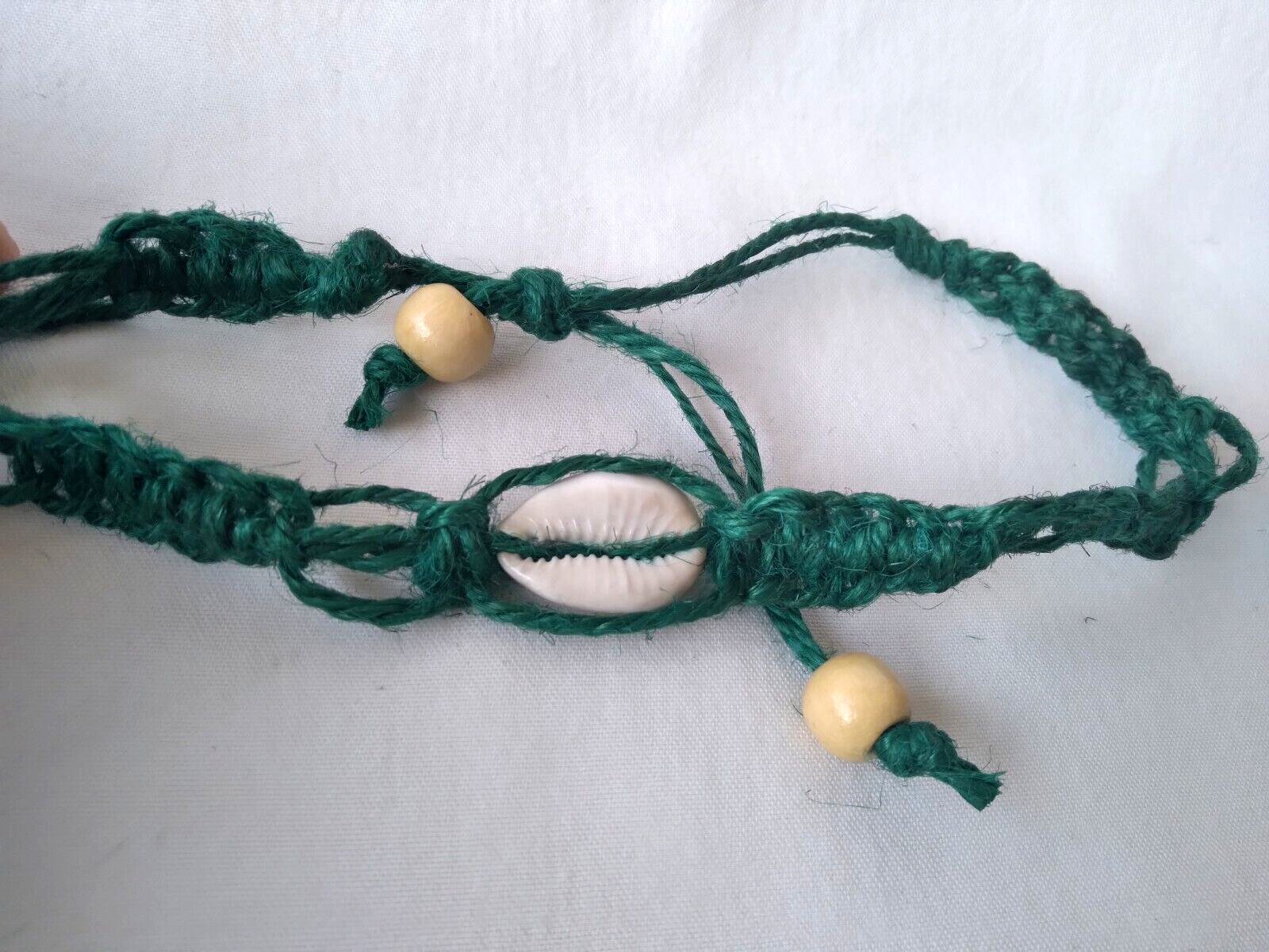 Anklet Natural Macrame braided Hemp Adjustable Unisex 10-14″ Boho USASeller New