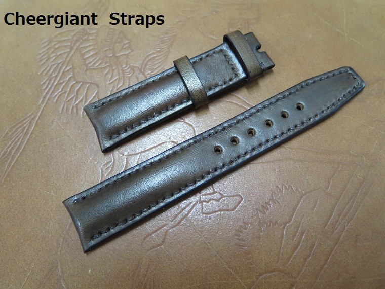 IWC Pilot Mark XV curved end leather strap watch band Made In Taiwan Cheergiant