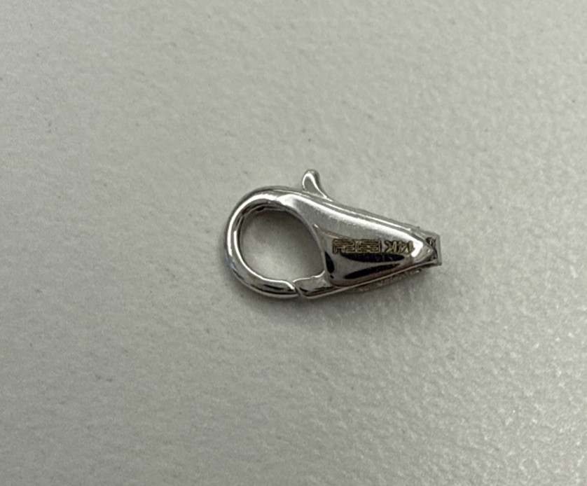 Effy BH 14k White Gold Pear Shape Lobster Fish Lock 10 mm Clasp Finding