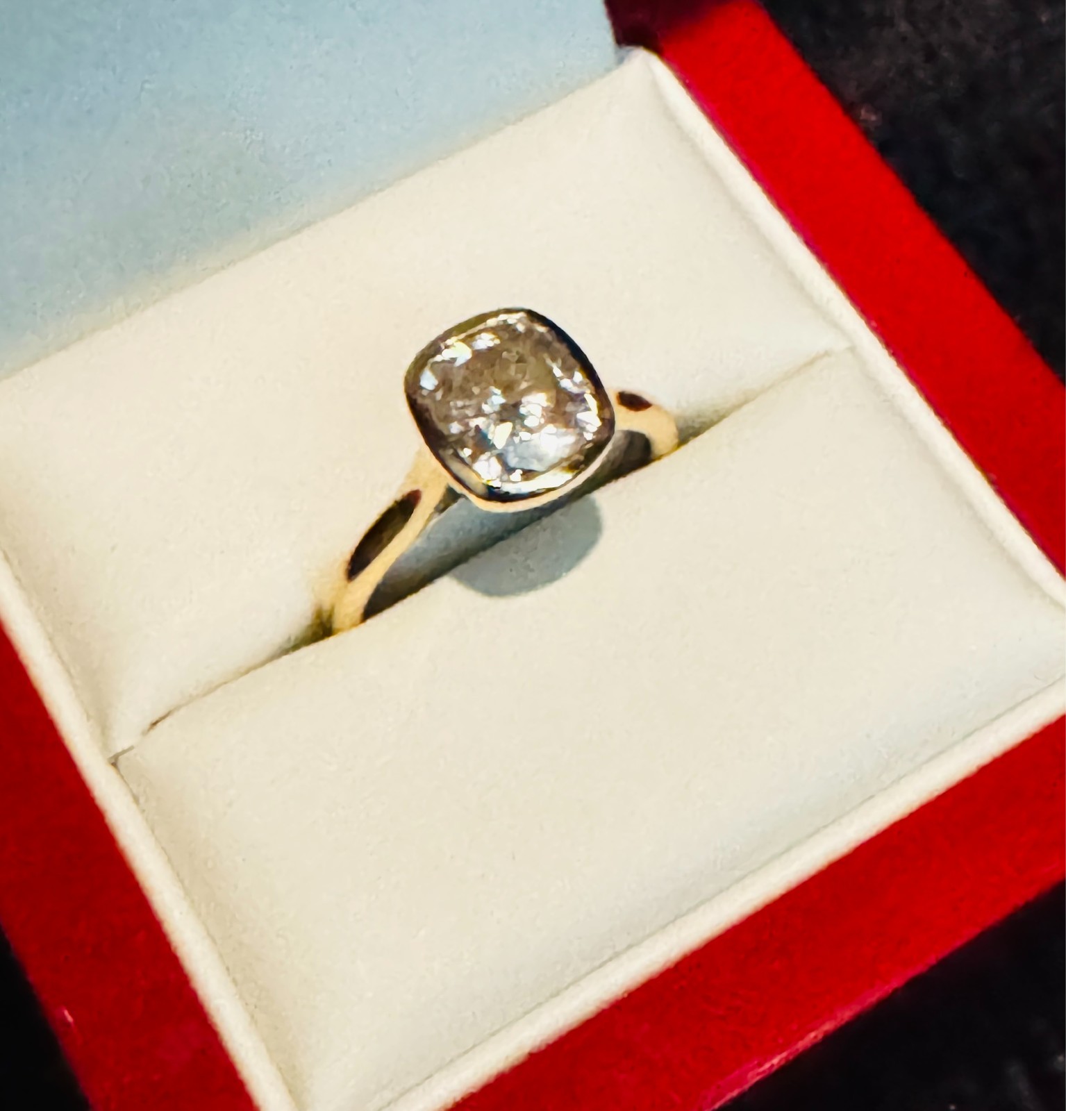 2.51ct GIA CERTIFIED 18K YELLOW GOLD ENGAGAGMENT RING – Size 6 🔥