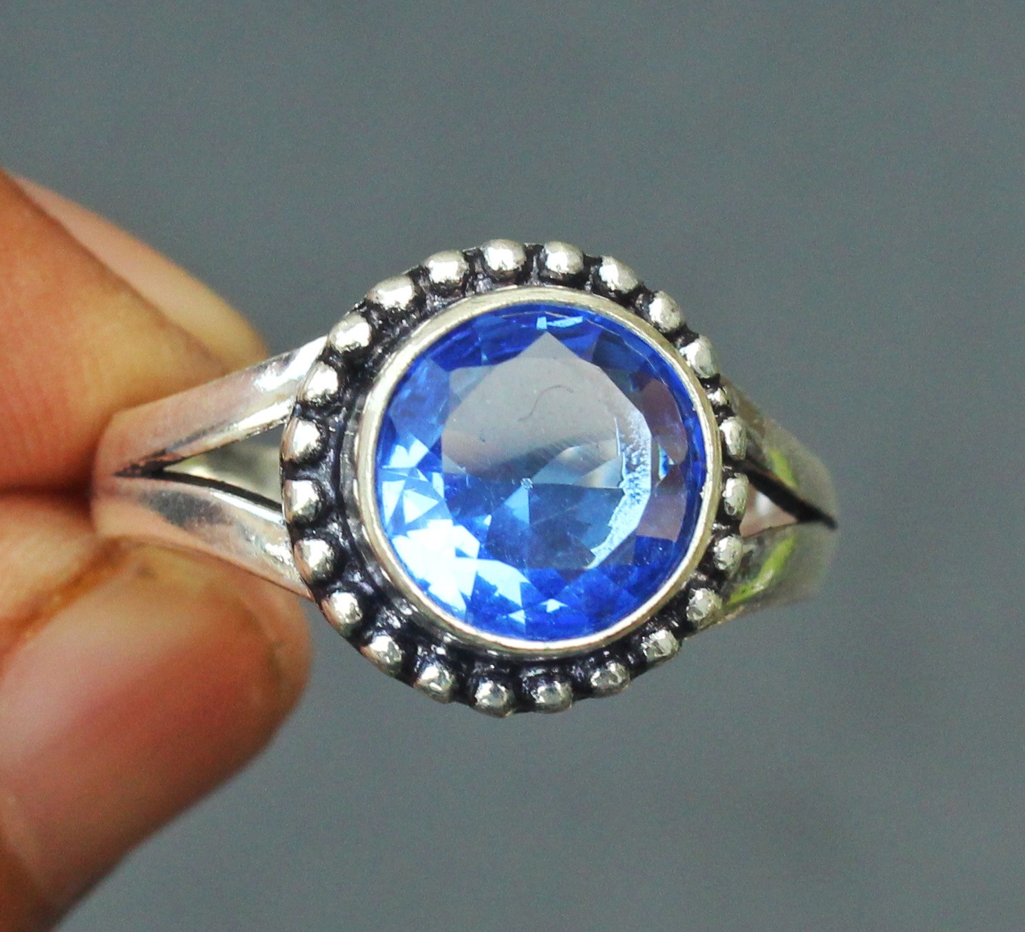 Tanzanite Gemstone 925 Sterling Silver Ring Handmade Jewelry Ring For Gift