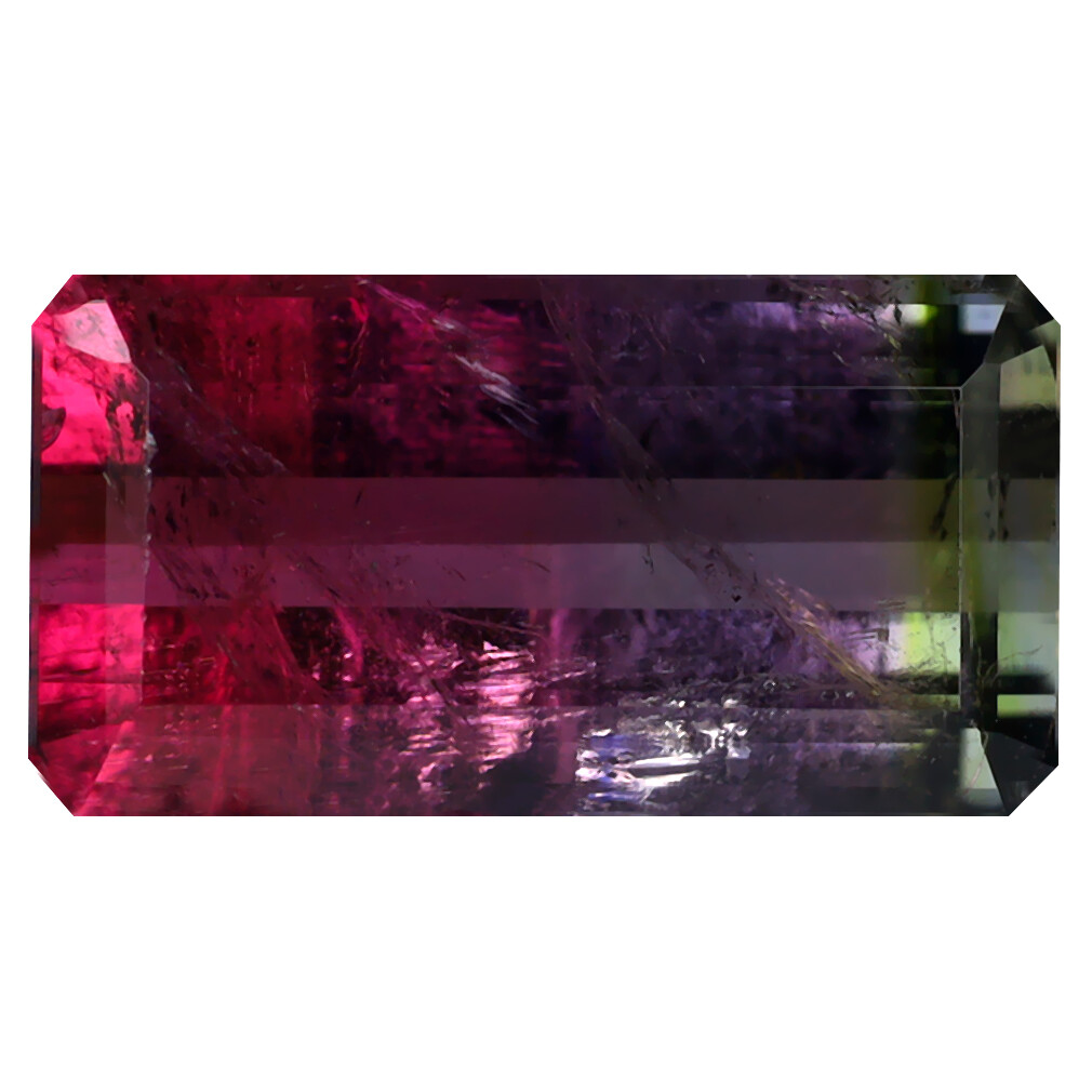5.21 ct Octagon (15 x 8 mm) Unheated / Untreated Watermelon Tourmaline