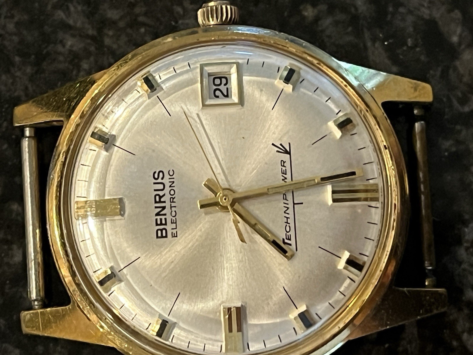 VINTAGE BENRUS ELECTRONIC TECHNIPOWER Series 1345 Men’s Watch Working, No Band
