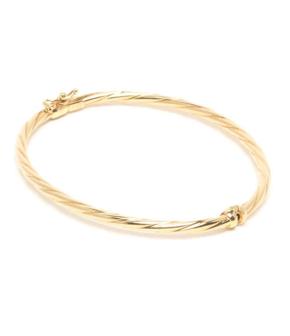 UNOAERRE Bangle Bracelet K18 Yellow Gold 16.5cm Authentic Italy Jewelry