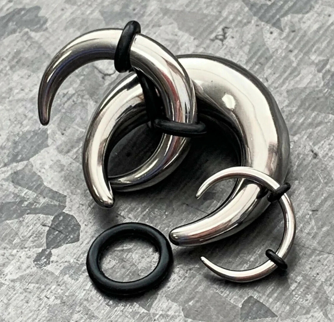 1pc Solid 316L Surgical Steel Septum Ring / Buffalo Taper Expander