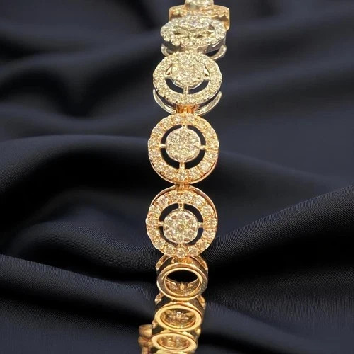 5Ct Princess Cut Simulated Ruby & Diamond Tennis Bracelet 14K Yellow Gold Plated