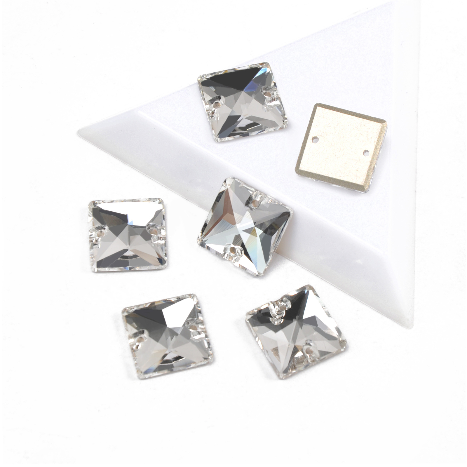 Glass Sew On Stones K9 Square Sew On Flatback Rhinestone Wedding Dress Accessori