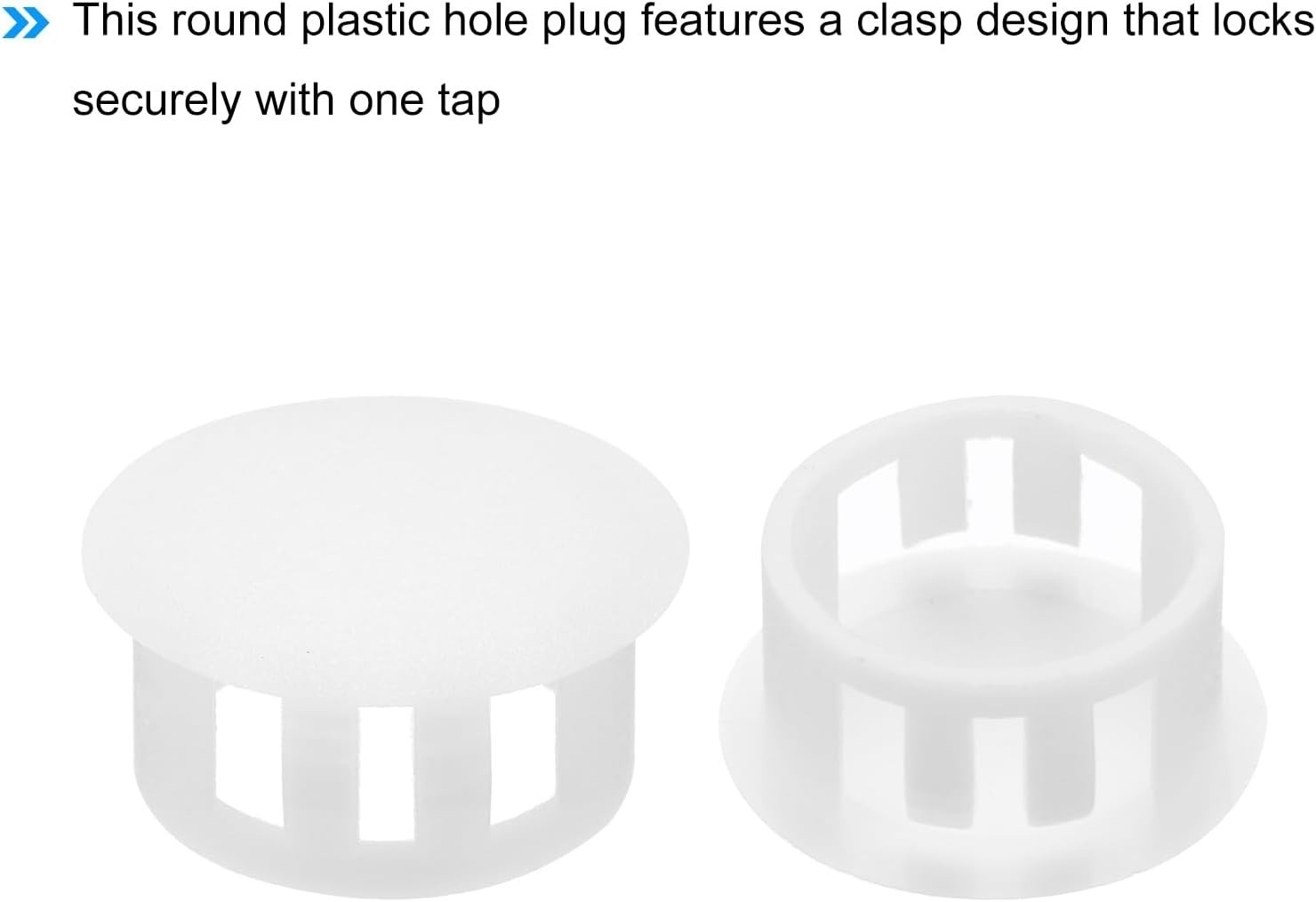 32PCS 17mm White Nylon Plastic Hole Plugs, Flush Type Panel Hole Plugs Insert…