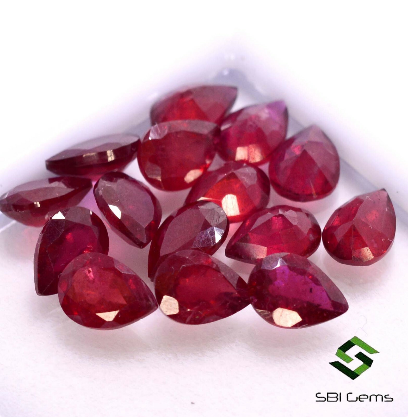 13.45 Cts Natural Ruby Pear Cut 7×5 mm Lot 15 Pcs Calibrated Loose Gemstones GF