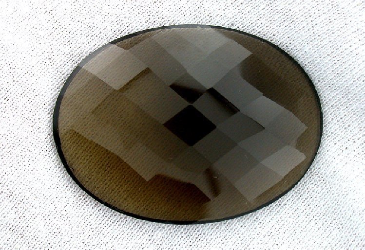 ONE 60 Carat 40×30 Natural Smoky Quartz Flat Bottom Faceted Top Gem Cabochon