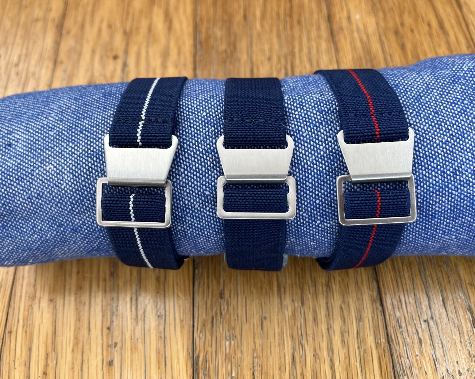 WISCASSET WATCH STRAPS Marine Nationale MN Parachute Elastic Strap (SHIPS FREE)