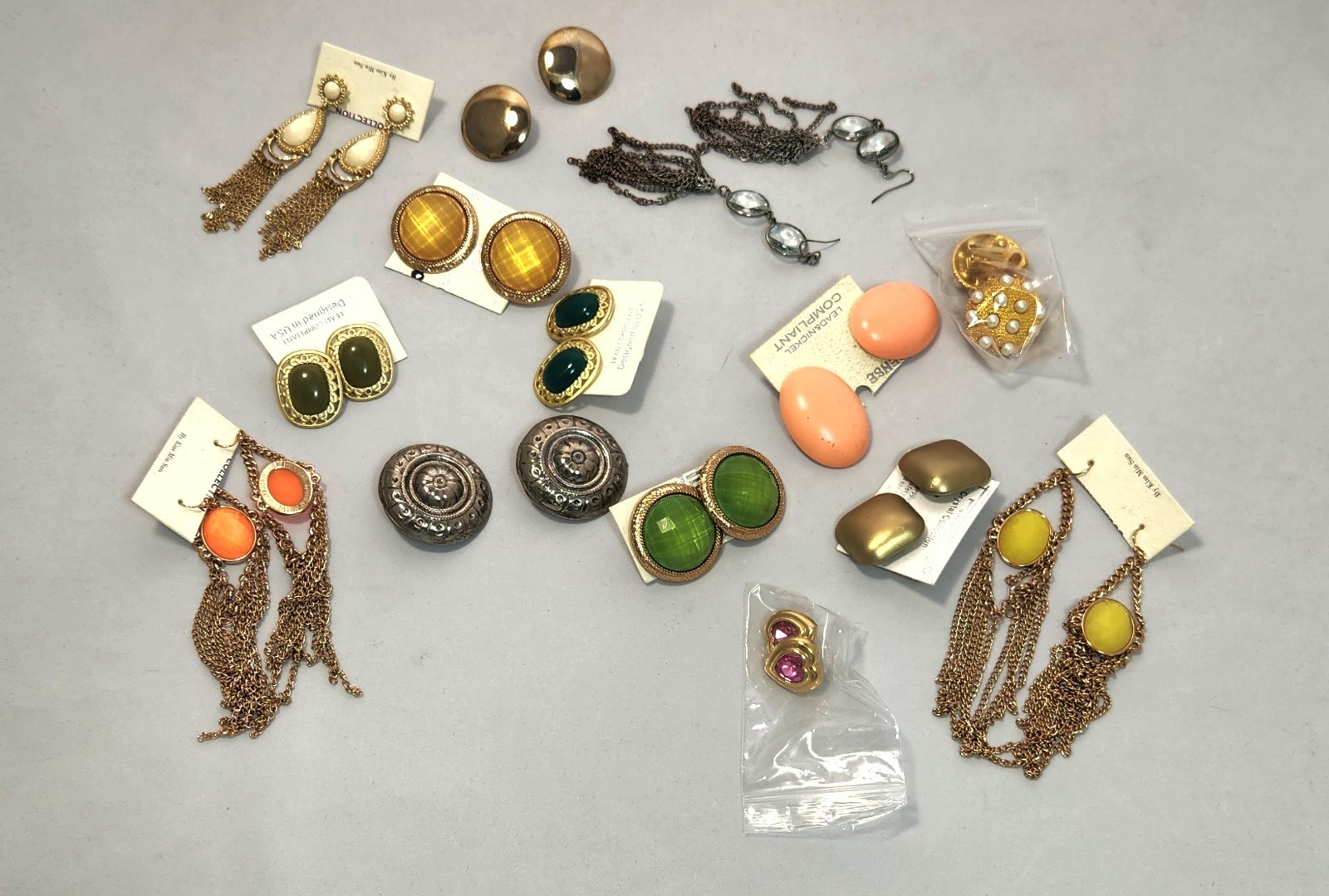 1/2 LB Lot Mixed Post Back Wires Clip Back Earrings Resell/Crafts New/Pre-Owned