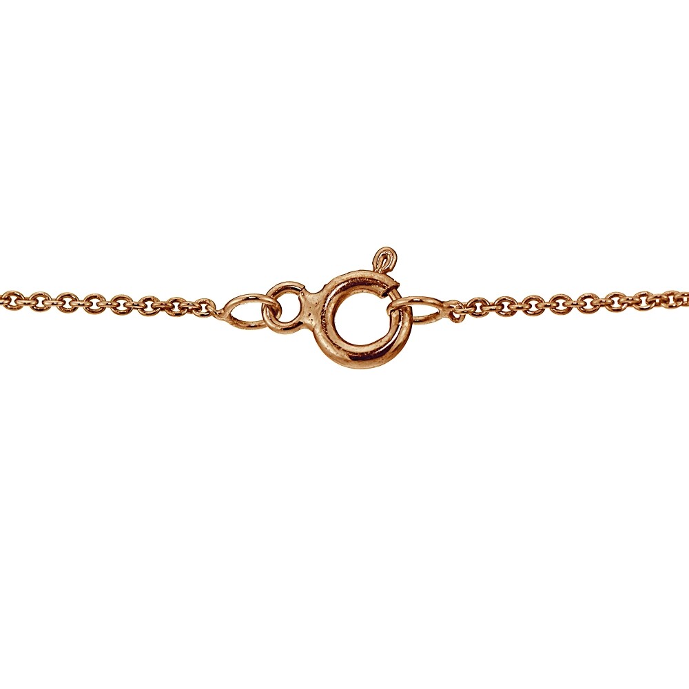 Rose Gold Flashed Sterling Silver Graduated Ball Bead Horizontal Bar Necklace