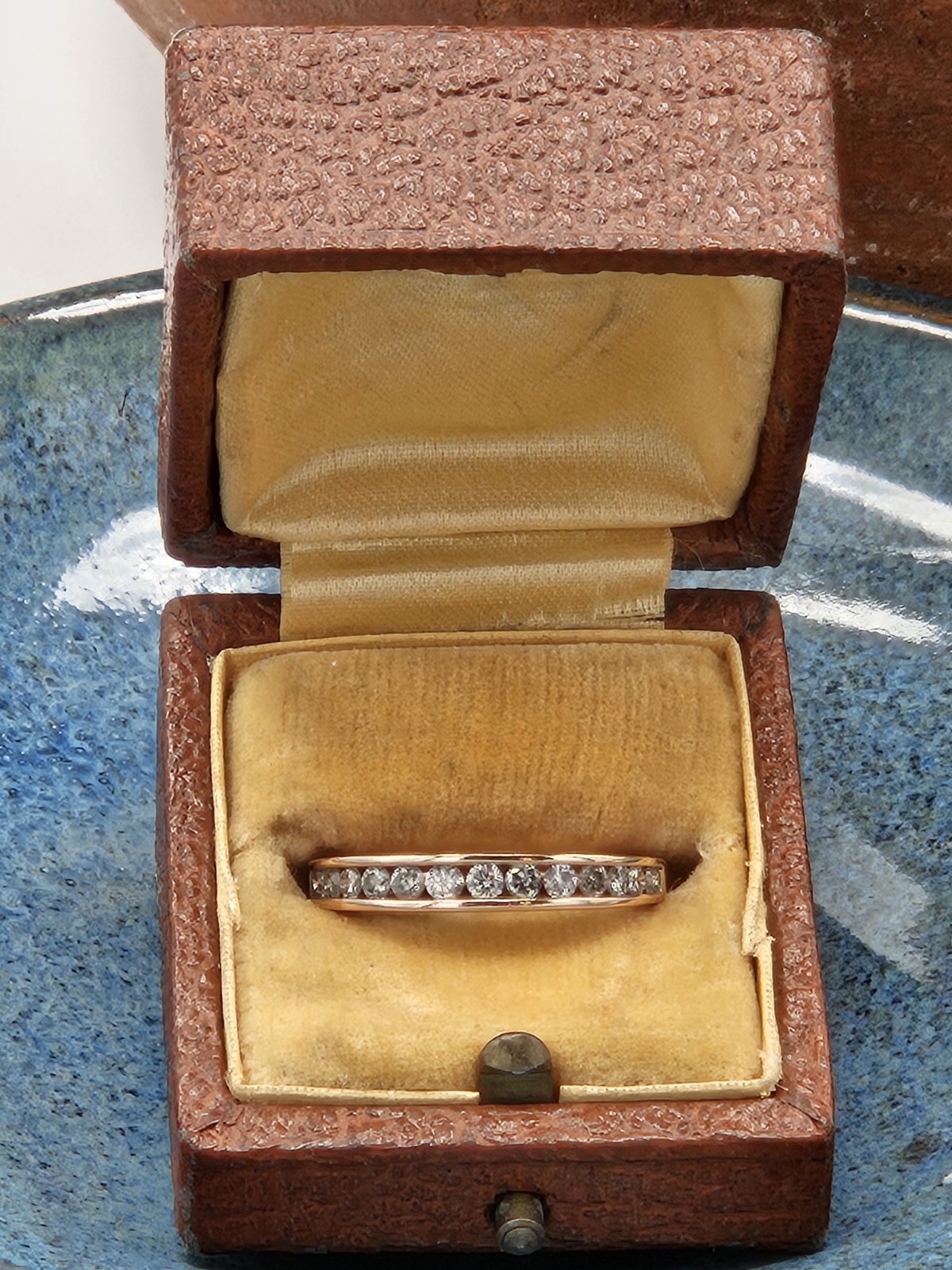Allure Gems 10K Rose Gold Channel Set Diamond Anniversary Band Sz 8