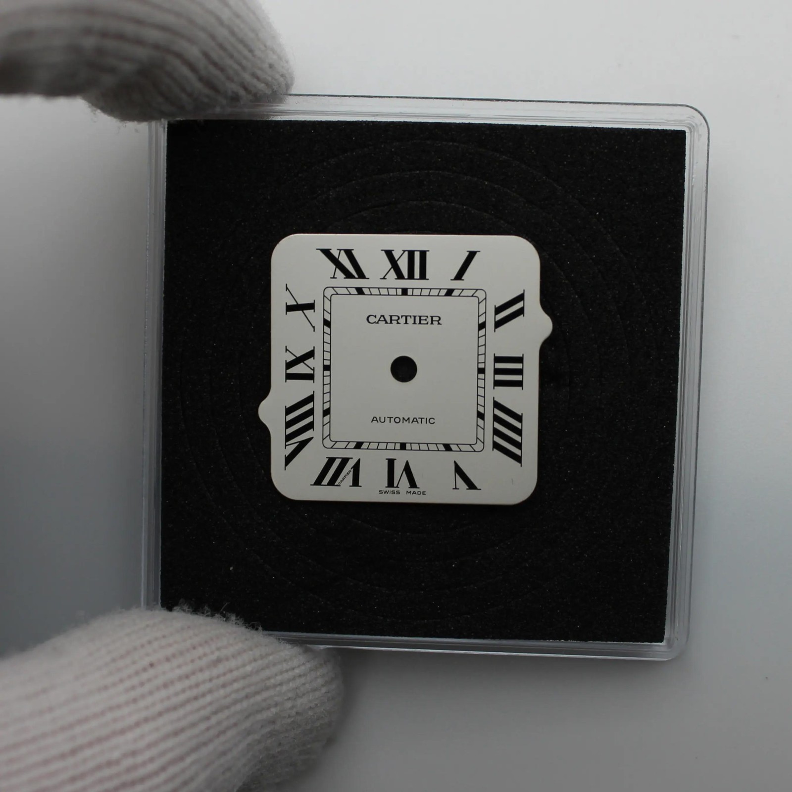 Cartier Santos de Cartier Opaline Silvered 22.5 x 22.5 mm Dial