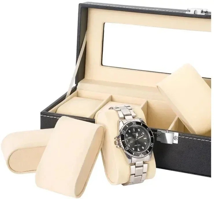 15 Slots PU Leather Wrist Watch Display Box Storage Holder Organizer Case A++