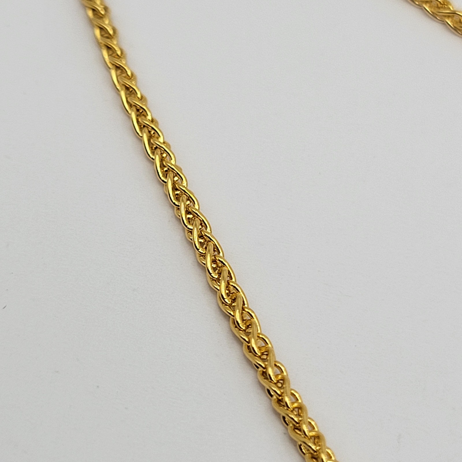 QVC Italian Silver 18k Sterling 1.8mm Foxtail Wheat Chain Necklace – 20″