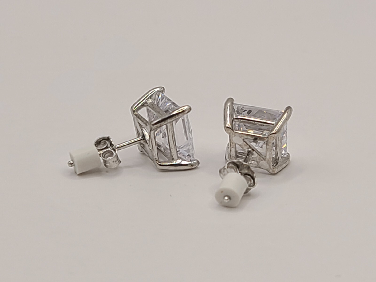 Diamonique 35th Anniversary 3.00 cttw Square Cut Stud Earring