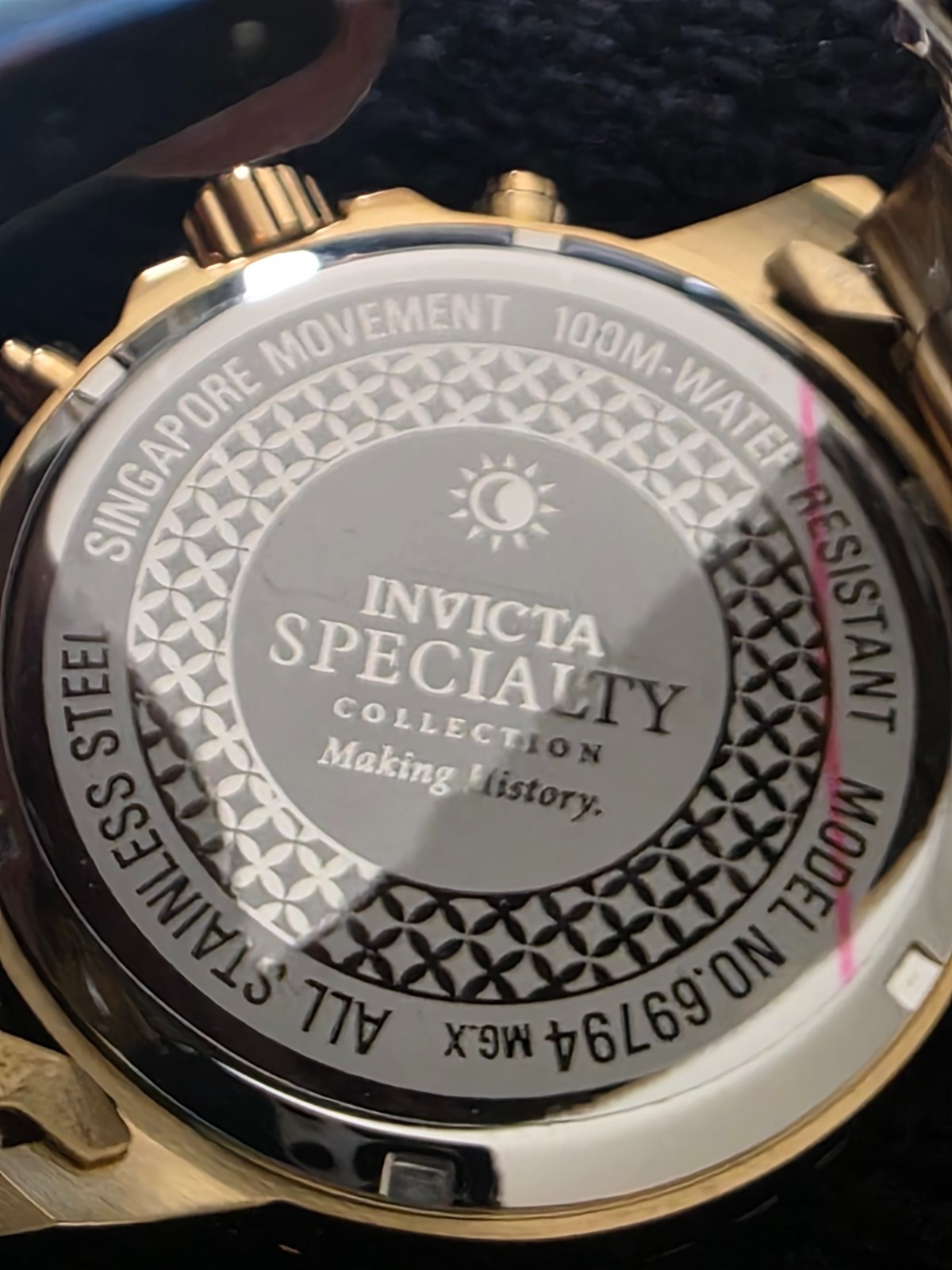 NEW Invicta Specialty Veloquence Men’s Watch 69794- 47mm, Gold NIB