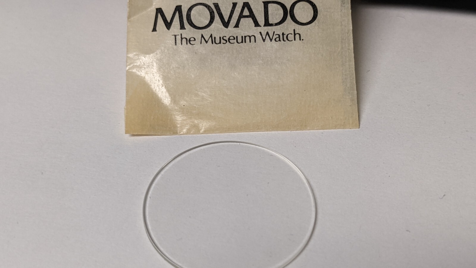 Genuine Movado Crystal mineral approx 24.4mm FLAT glass x 0.85mm thick new genui
